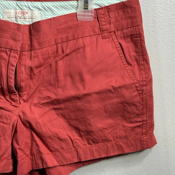 J.Crew Women Chino Broke-in Red/Orange Shorts Size 8. - Picture 3 of 8